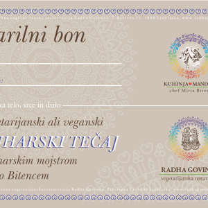 Darilni bon za celoten sklop 4 kuharskih tečajev 300€