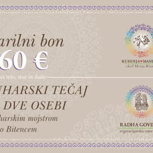 Darilni bon za 2 osebi -kuharski tečaj 160€